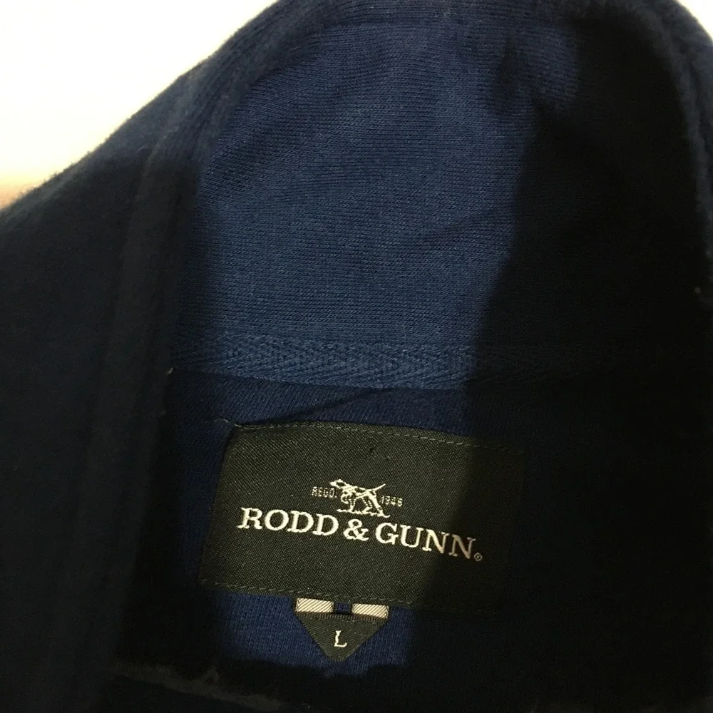 Rodd & Gunn Quarter Zip Pullover Sweater Mens Large Blue